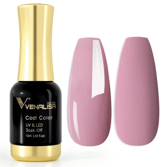 Picture of VENALISA Gel Nail Polish, Spring Summer Nude Pink Color Soak Off UV LED Nail Gel Polish Nail Art Starter Manicure Salon DIY at Home