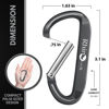 Picture of RHINO Produxs 8PCS of Lightweight Duty Snap Carabiner Clips, D Ring Shape Carabiner with 8PCS Keyring - Excellent for Outdoor, Camping, Hiking, Keychains, Water Bottle, Keychain Hook