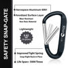 Picture of RHINO Produxs 8PCS of Lightweight Duty Snap Carabiner Clips, D Ring Shape Carabiner with 8PCS Keyring - Excellent for Outdoor, Camping, Hiking, Keychains, Water Bottle, Keychain Hook