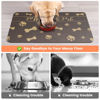 Picture of Pet Feeding Mat-Absorbent Pet Placemat for Food and Water Bowl, with Waterproof Rubber Backing, Quick Dry Water Dispenser Mat for Dog and Cat (12"x20", Brown)