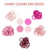 Picture of 200PCS Elastic Hair Ties, No Crease Hair Small Ponytail Holders for Kids Girls Baby Toddler, Pink Color