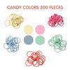 Picture of 200PCS Elastic Hair Ties, No Crease Hair Small Ponytail Holders for Kids Girls Baby Toddler, Pastel Color