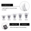 Picture of Cluster Lashes 72 Individual Lashes Clusters Eyelash Extensions False Eyelashes DIY Wispy Fluffy Lash Extension Kit Reusable False Eyelashes Natural Look Mix 10-16mm C D Curl-DM14