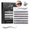 Picture of Self Adhesive Eyelashes Kit 72pcs Lash Clusters D Curl 10-16MM Press On Lashes Self Stick Cluster Lashes No Glue Needed False Eyelashes DIY Lash Extension Kit No Damage Lashes Easy to Apply-DM01