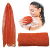 Picture of Adeton African Net Sponge, Exfoliating Body Scrubber, Body Exfoliator, Long Net Sponge, 17 Colors, Sapo, Shower Bath Accessories, Back Foot Scalp Scrub, Flat Dead Skin Remover Body Wash (Peach)