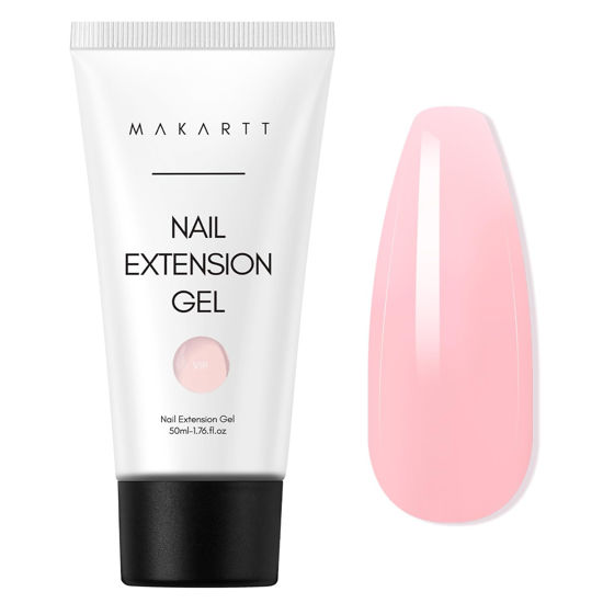 Picture of Makartt Poly Nail Gel 50ML Gel Builder for Nails, Rose Nude Pink, Gel Nail Extension,Nail Strengthener Hard Gel Color Gel Multifunctional Long-Lasting and Easy to Use for DIY Salon Quality-VIP