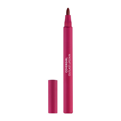 Picture of COVERGIRL Outlast, 50 Heat Wave, Lipstain, Smooth Application, Precise Pen-Like Tip, Transfer-Proof, Satin Stained Finish, Vegan Formula, 0.06oz