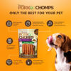 Picture of Pork Chomps Baked Pork Skin Dog Chews, 5-inch Mini Twists, Real Sweet Potato Wrap, 12 Count