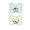 Picture of MAM Night Pacifiers 0-6 Months, Best for Breastfed Babies, Glow in the Dark, Baby Boy, 2 Count