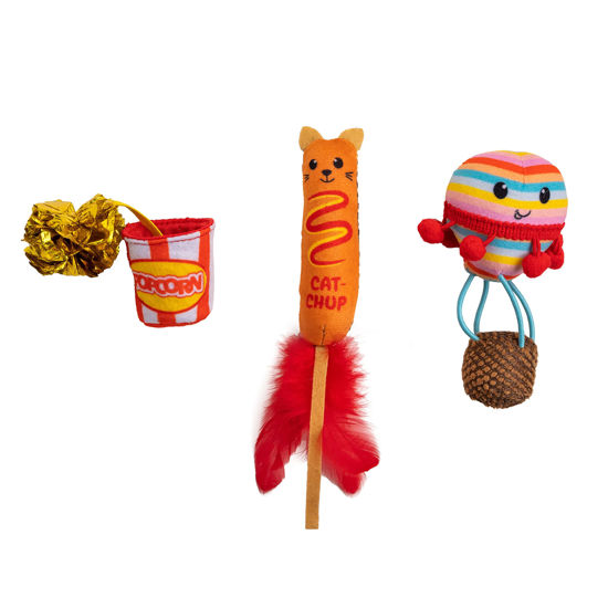 Picture of Catstages Pawrty Interactive Plush Catnip Cat Toys - 3 Pack