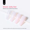 Picture of Beetles Jelly Gel Nail Polish, 15ml Nude Pink Jelly Neutral Color Polish Set Translucent Soak Off Uv LED Nail Lamp Jelly Sheer Gel Nail Art Gel 0.5Oz Gift for Women