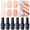 Picture of beetles Gel Polish 6 Colors Transparent Jelly Sheer Pink Nude Kit Libra Collection Soak off UV Nail DIY Home Art Design Gifts Spring Summer Nails