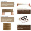 Picture of SYGY Hair Tie, 100PCS Hair Ties for Thick Thin Hair, Seamless Cotton Hair Bands, No Damage for Women, Soft Hair Accessories Ponytail Holders, Brown Color