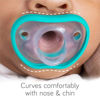 Picture of Nanobebe Baby Pacifiers 0-3 Month - Orthodontic, Curves Comfortably with Face Contour, Award Winning for Breastfeeding Babies, 100% Silicone - BPA Free. Perfect Baby Registry Gift 2pk, Clay