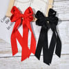 Picture of 2PCS Hair Accessories - Ribbon Slides with Metal Clips in Black and Red for Girls, Toddlers, and Teens