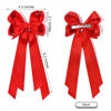 Picture of 2PCS Hair Accessories - Ribbon Slides with Metal Clips in Black and Red for Girls, Toddlers, and Teens