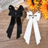 Picture of 2PCS Hair Bows for Women Hair Clip Black White Hair Ribbon Accessories Slides Metal Clips Hair Bow for Women Girls Toddlers Teens Kids