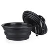 Picture of Dog Bowl Pet Collapsible Bowls, 2 Pack Collapsible Dog Water Bowls for Cats Dogs, Portable Pet Feeding Watering Dish for Walking Parking Traveling with 2 Carabiners (Small, Black+Black)