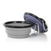 Picture of Dog Bowl Pet Collapsible Bowls, 2 Pack Collapsible Dog Water Bowls for Cats Dogs, Portable Pet Feeding Watering Dish for Walking Parking Traveling with 2 Carabiners (Small, Purple & Concrete Gray)