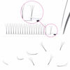 Picture of Pre Made Eye Lash Extension Fans 3D 0.07 Premade Fans Eyelash Extensions C Curl Premade Fans Volume Pre Fanned Lash Extension Supplies FADLASH (43-0.07C, 19mm)