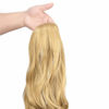 Picture of REECHO 18" 1-pack 3/4 Full Head Curly Wave Short Clips in on Synthetic Hair Extensions Hair Pieces for Women 5 Clips 4.0 Oz Per Piece - Medium Blonde and Light blonde Mixed