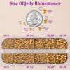 Picture of Resin Jelly Rhinestones for Crafting with B7000 Jewelry Glue, 1 Box Gold Flatback Crystal with 3Pcs 10ml Glue, Bedazzling Non Hotfix Gems for DIY Tumblers Clothing Shoes Manicure