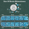 Picture of Resin Rhinestones for Crafting with B7000 Jewelry Glue, 1 Box Indicolite Flatback Crystals with 3Pcs 10ml Glue for Bedazzling Crafts DIY Nail Art Makeup，Non Hotfix Gems for Clothing Shoes