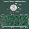 Picture of Resin Rhinestones for Crafting with B7000 Jewelry Glue, 1 Box Dark Green Flatback Crystals with 3Pcs 10ml Glue for Bedazzling Crafts DIY Nail Art Makeup，Non Hotfix Gems for Clothing Shoes