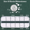 Picture of Resin Rhinestones for Crafting with B7000 Jewelry Glue, 1 Box White Flatback Crystals with 3Pcs 10ml Glue for Bedazzling Crafts DIY Nail Art Makeup，Non Hotfix Gems for Clothing Shoes