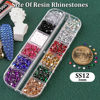 Picture of Resin Rhinestones for Crafting with B7000 Jewelry Glue, 1 Box Mix Colors 3mm Flatback Crystals with 3Pcs 10ml Glue for Bedazzling Crafts DIY Nail Art Makeup，Non Hotfix Gems for Clothing Shoes