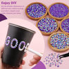 Picture of Resin Jelly Rhinestones for Crafting with B7000 Jewelry Glue, 1 Box Dark Purple AB Flatback Crystal with 3Pcs 10ml Glue, Bedazzling Non Hotfix Gems for DIY Tumblers Clothing Shoes Manicure