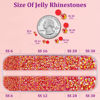 Picture of Resin Jelly Rhinestones for Crafting with B7000 Jewelry Glue, 1 Box Red AB Flatback Crystal with 3Pcs 10ml Glue, Bedazzling Non Hotfix Gems for DIY Tumblers Clothing Shoes Manicure