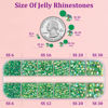 Picture of Resin Jelly Rhinestones for Crafting with B7000 Jewelry Glue, 1 Box Dark Green AB Flatback Crystal with 3Pcs 10ml Glue, Bedazzling Non Hotfix Gems for DIY Tumblers Clothing Shoes Manicure