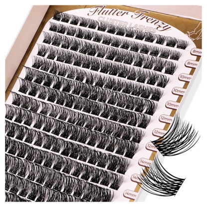 Picture of LASHVIEW Lash-Extension-Clusters 196pcs D Curl Lash Clusters Natural Look Cluster Lashes Extensions Super Thin Band & Soft Lashes Reusable 9-16mm MIX (703DD)