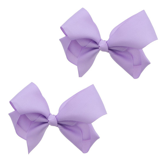 Picture of 3 Inch Grosgrain Bow for Little Girls- Set of 2 (Lavender)