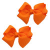 Picture of 3 Inch Grosgrain Bow for Little Girls- Set of 2 (Orange)