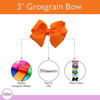 Picture of 3 Inch Grosgrain Bow for Little Girls- Set of 2 (Orange)