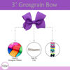 Picture of 3 Inch Grosgrain Bow for Little Girls- Set of 2 (Purple)