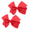 Picture of 3 Inch Grosgrain Bow for Little Girls- Set of 2 (Red)