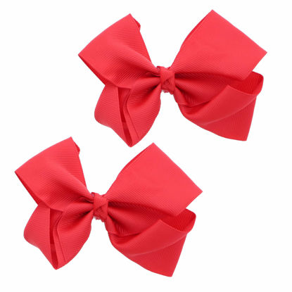 Picture of 3 Inch Grosgrain Bow for Little Girls- Set of 2 (Red)