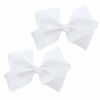 Picture of 3 Inch Grosgrain Bow for Little Girls- Set of 2 (White)