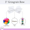 Picture of 3 Inch Grosgrain Bow for Little Girls- Set of 2 (White)