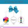 Picture of 3 Inch Grosgrain Bow for Little Girls- Set of 2 (Turquoise)