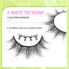 Picture of JIMIRE Manga Lashes Faux Mink Lashes Cat Eye Natural Look Anime Lashes Wispy 3D 15MM Japanese Style Cosplay Eyelashes Pack