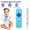 Picture of Chuya Remote Teethers Silicone Baby Teething Toys, TV Remote Teether for 0-6-12-18 Months Babies Infant Toddlers Teething Relief Chew Toys (Blue)