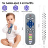 Picture of Chuya TV Remote Teether for 0-12-18 Months Babies Infant Toddlers Remote Teethers Silicone Baby Teething Toys, Baby Teething Relief Chew Toys BPA Free（Gray）