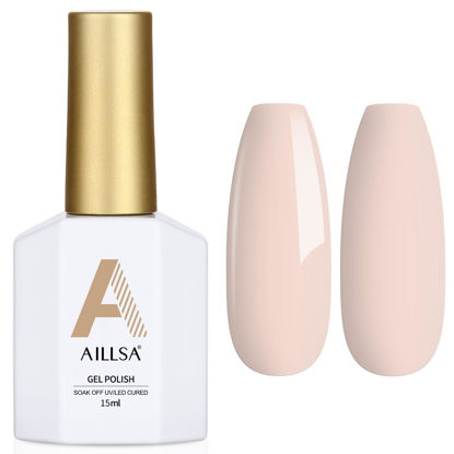 Picture of AILLSA Gel Nail Polish Nude Vanilla Tan Gel Polish Light Brown Neutral Gel Polish Natural Wheat Color Nails Soak Off U V Gel for Nail Salon at Home Fall Winter Gift for Women 0.51 Fl Oz /GC14