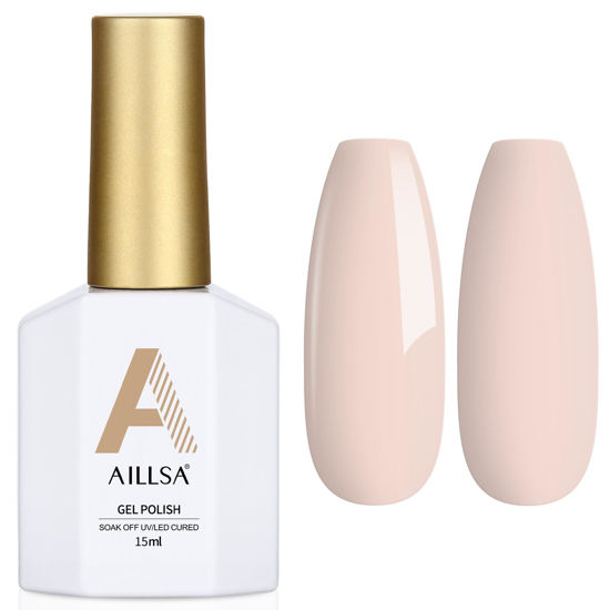 Picture of AILLSA Gel Nail Polish Nude Vanilla Tan Gel Polish Light Brown Neutral Gel Polish Natural Wheat Color Nails Soak Off U V Gel for Nail Salon at Home Fall Winter Gift for Women 0.51 Fl Oz /GC14