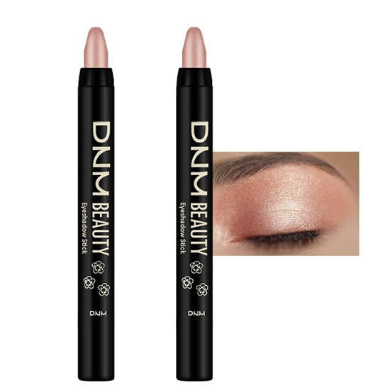 Picture of evpct 2Pcs Cream Eyeshadow Sticks Set for Eyes Waterproof, Champagne Shimmer Matte Eye shadow Stick Pencil Pen Bulk sombras en crema para ojos 17+17