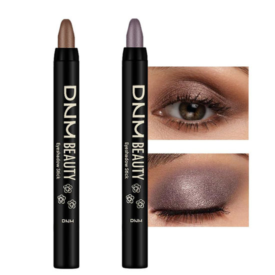 Picture of evpct 2Pcs Cream Eyeshadow Sticks Set for Eyes Waterproof, Cocoa Shimmer & Smoky Amethyst Shimmer Matte Eye shadow Stick Pencil Pen Bulk sombras en crema para ojos 21+24